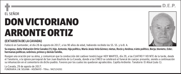 DON VICTORIANO ARRONTE ORTIZ