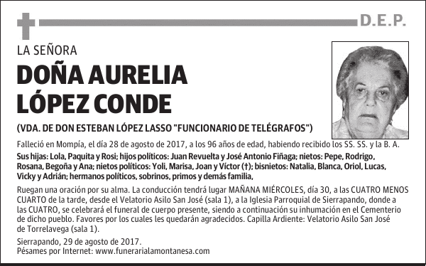 DOÑA AURELIA LÓPEZ CONDE