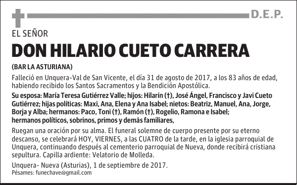 D. HILARIO CUETO CARRERA