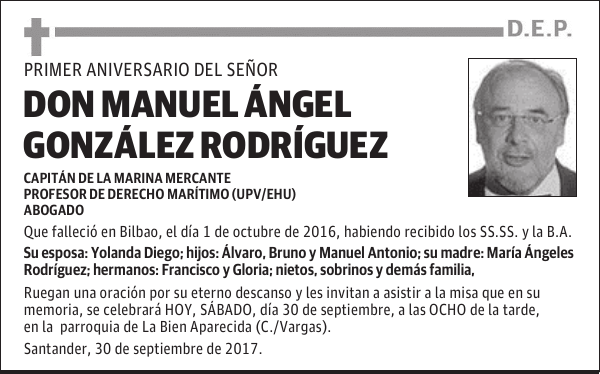 DON MANUEL ÁNGEL GONZÁLEZ RODRÍGUEZ