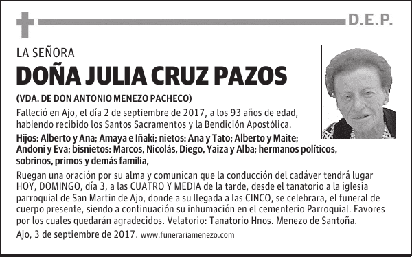 Doña Julia Cruz Pazos