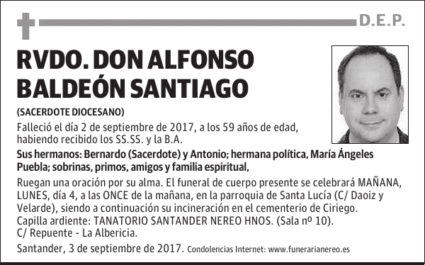 RVDO. DON ALFONSO BALDEON SANTIAGO
