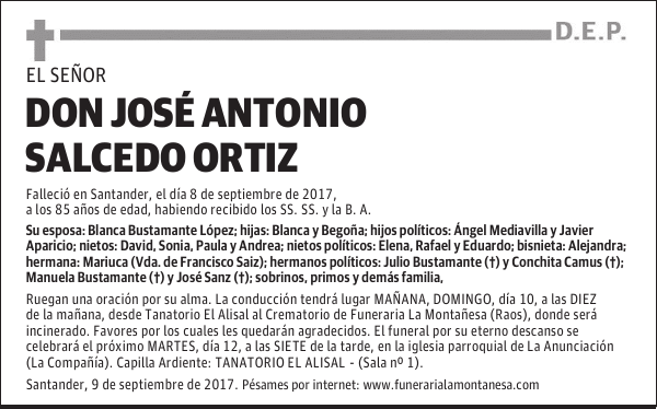 DON JOSÉ ANTONIO SALCEDO ORTIZ