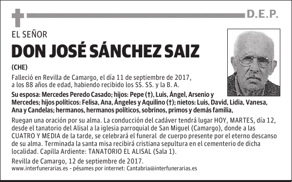 D. JOSÉ SÁNCHEZ SAIZ