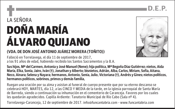 Doña María Alvaro Quijano