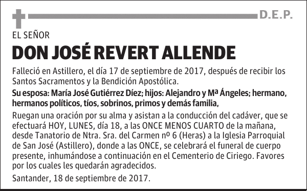 DON JOSÉ REVERT ALLENDE