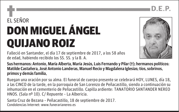 DON MIGUEL ÁNGEL QUIJANO ROIZ