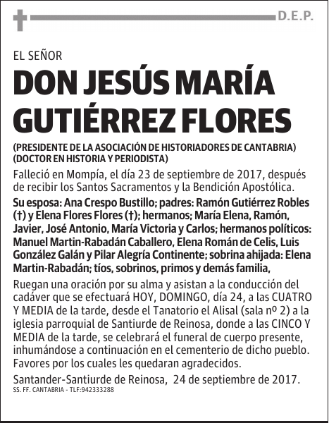 DON JESÚS MARÍA GUTIÉRREZ FLORES