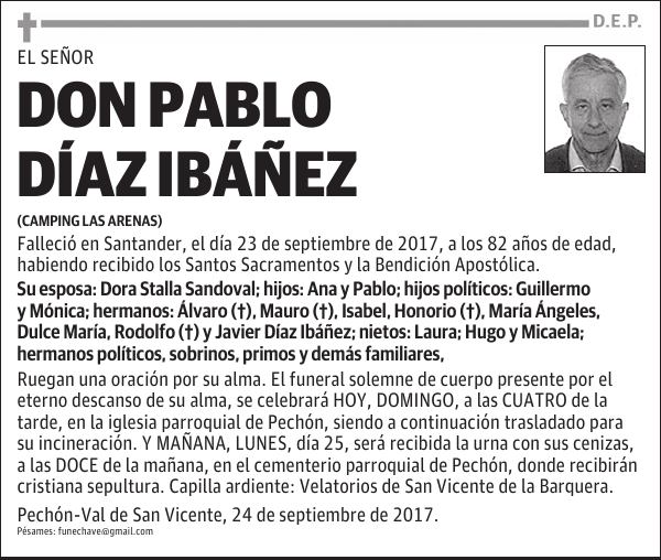 D. PABLO DÍAZ IBÁÑEZ