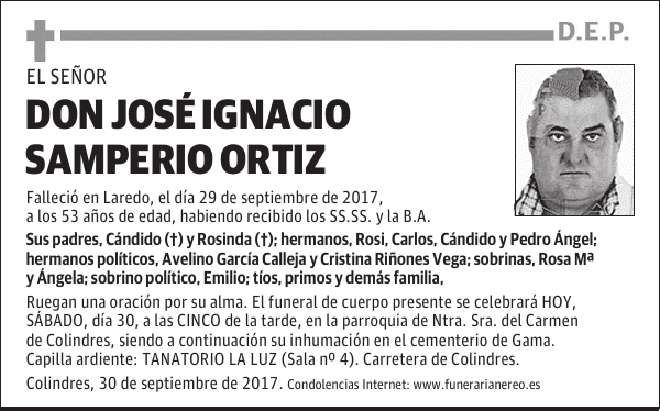 DON JOSE IGNACIO SAMPERIO ORTIZ