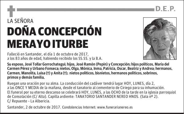 DOÑA CONCEPCION MERAYO ITURBE