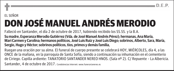 DON JOSE MANUEL ANDRES MERODIO