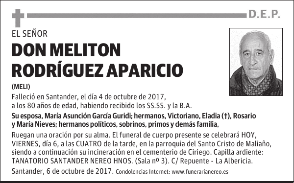 DON MELITON RODRIGUEZ APARICIO