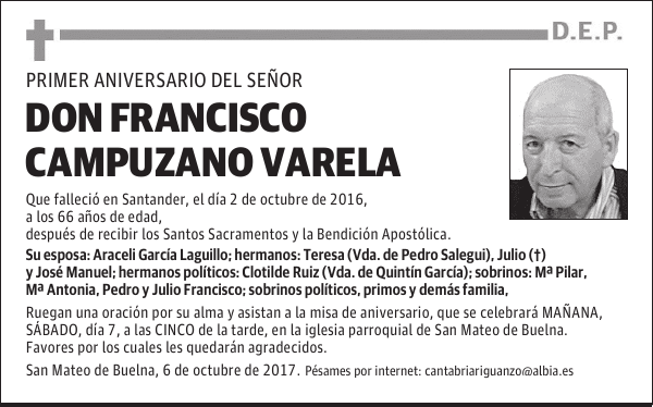 DON FRANCISCO CAMPUZANO VARELA