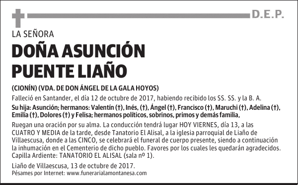 DOÑA ASUNCIÓN PUENTE LIAÑO