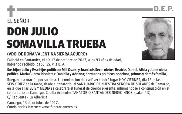 DON JULIO SOMAVILLA TRUEBA