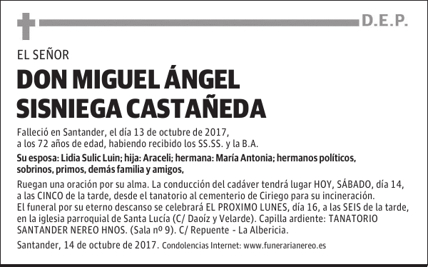 DON MIGUEL ANGEL SISNIEGA CASTAÑEDA