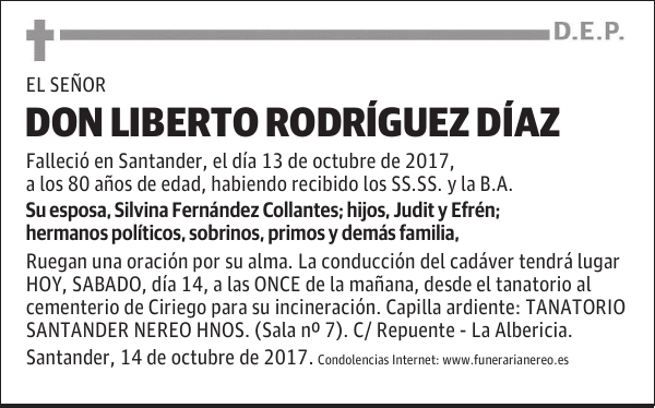 DON LIBERTO RODRIGUEZ DIAZ
