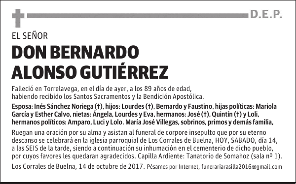 Don Bernardo Alonso Gutiérrez
