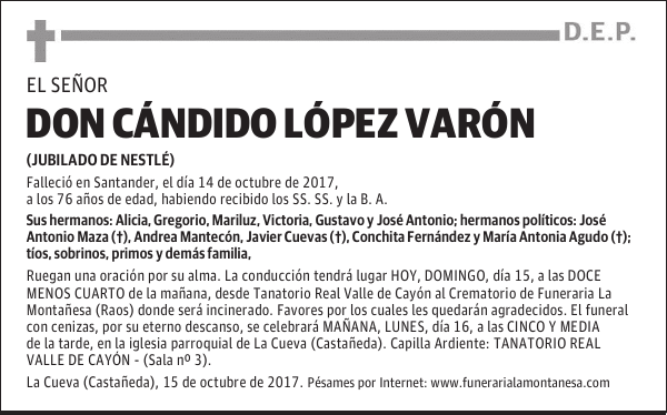 DON CÁNDIDO LÓPEZ VARÓN