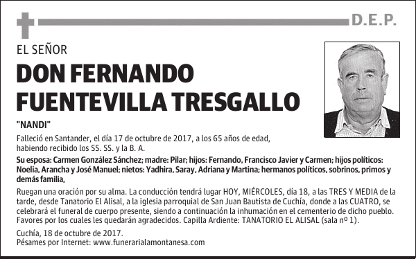 DON FERNANDO FUENTEVILLA TRESGALLO