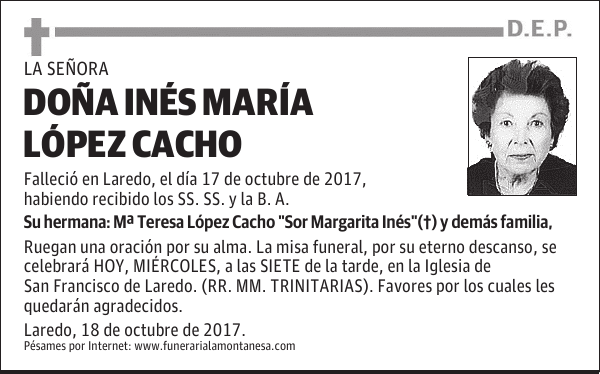 DOÑA INÉS MARÍA LÓPEZ CACHO