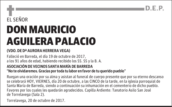 Don Mauricio Aguilera Palacio