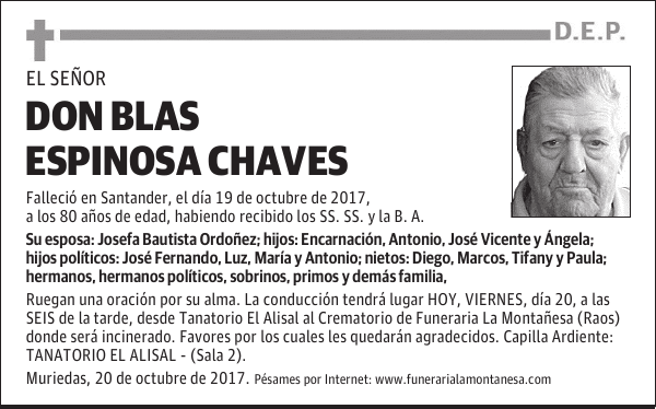 DON BLAS ESPINOSA CHAVES