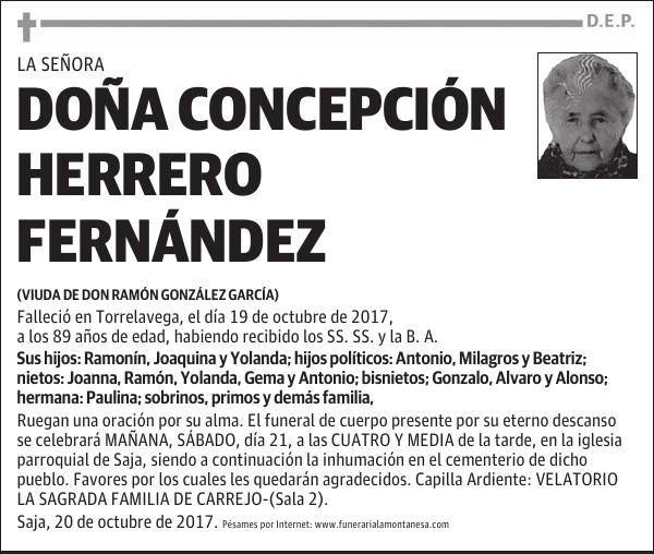 DOÑA CONCEPCIÓN HERRERO FERNÁNDEZ