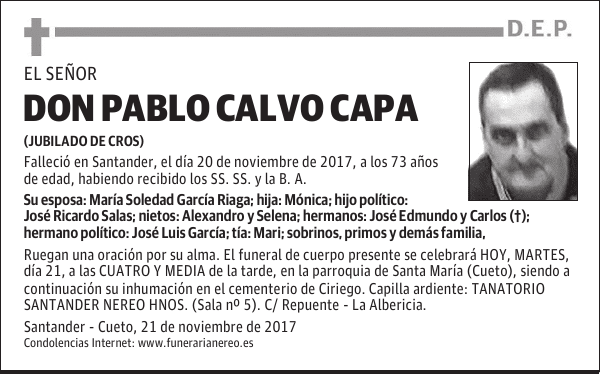 DON PABLO CALVO CAPA