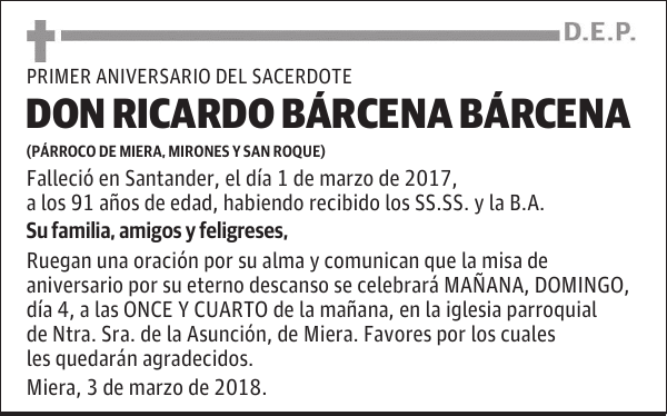 DON RICARDO BARCENA BARCENA