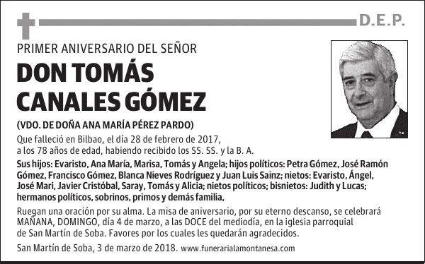 DON TOMAS CANALES GÓMEZ