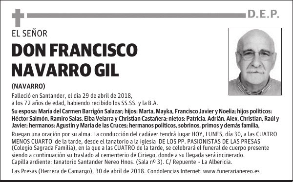 DON FRANCISCO NAVARRO GIL
