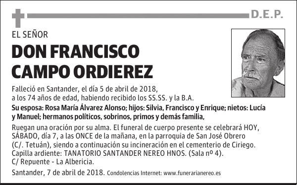 DON FRANCISCO CAMPO ORDIEREZ