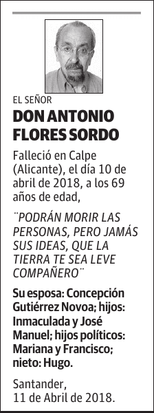 DON ANTONIO FLORES SORDO