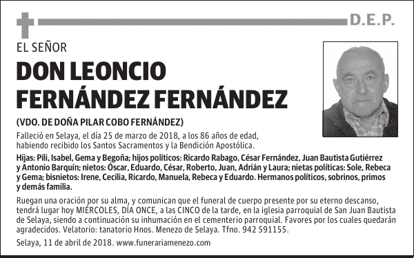 DON LEONCIO FERNÁNDEZ FERNÁNDEZ