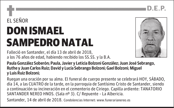 DON ISMAEL SAMPEDRO NATAL