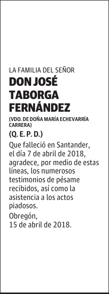 DON JOSÉ TABORGA FERNÁNDEZ
