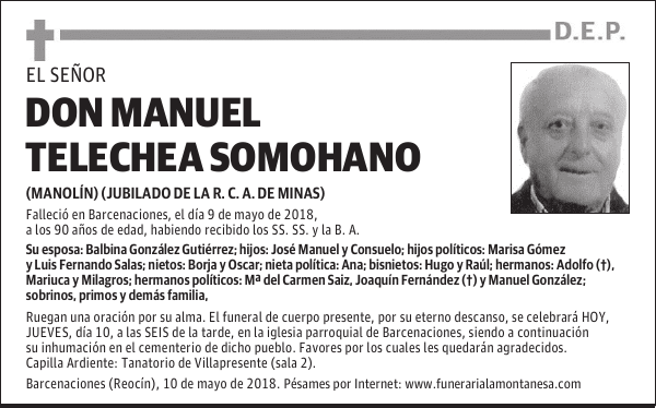 DON MANUEL TELECHEA SOMOHANO
