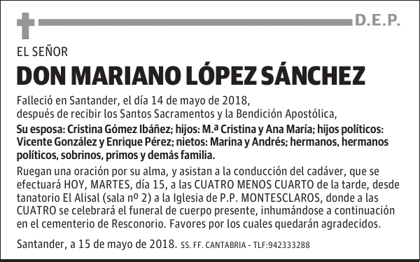 DON MARIANO LÓPEZ SÁNCHEZ