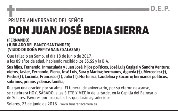 DON JUAN JOSE BEDIA SIERRA