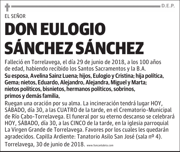 Don Eulogio Sánchez Sánchez