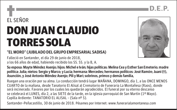 DON JUAN CLAUDIO TORRES SOLA