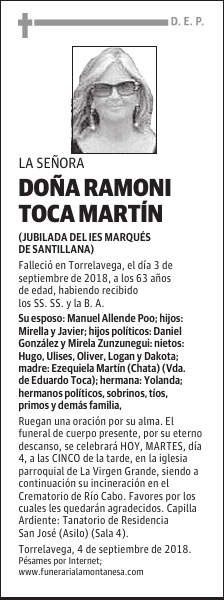 DOÑA RAMONI TOCA MARTÍN