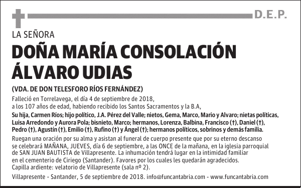 DOÑA MARÍA CONSOLACIÓN ÁLVARO UDIAS