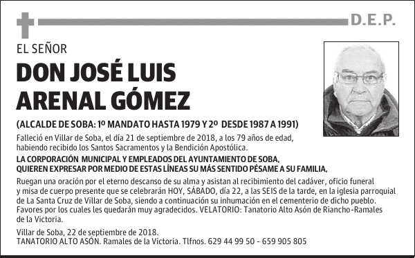 D. JOSE LUIS ARENAL GOMEZ