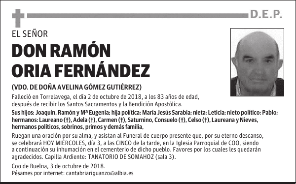 DON RAMÓN ORIA FERNÁNDEZ