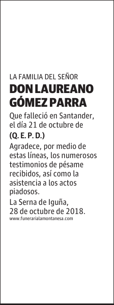 DON LAUREANO GÓMEZ PARRA