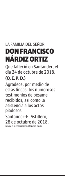 DON FRANCISCO NARDIZ ORTIZ