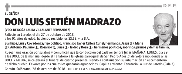 DON LUIS SETIÉN MADRAZO